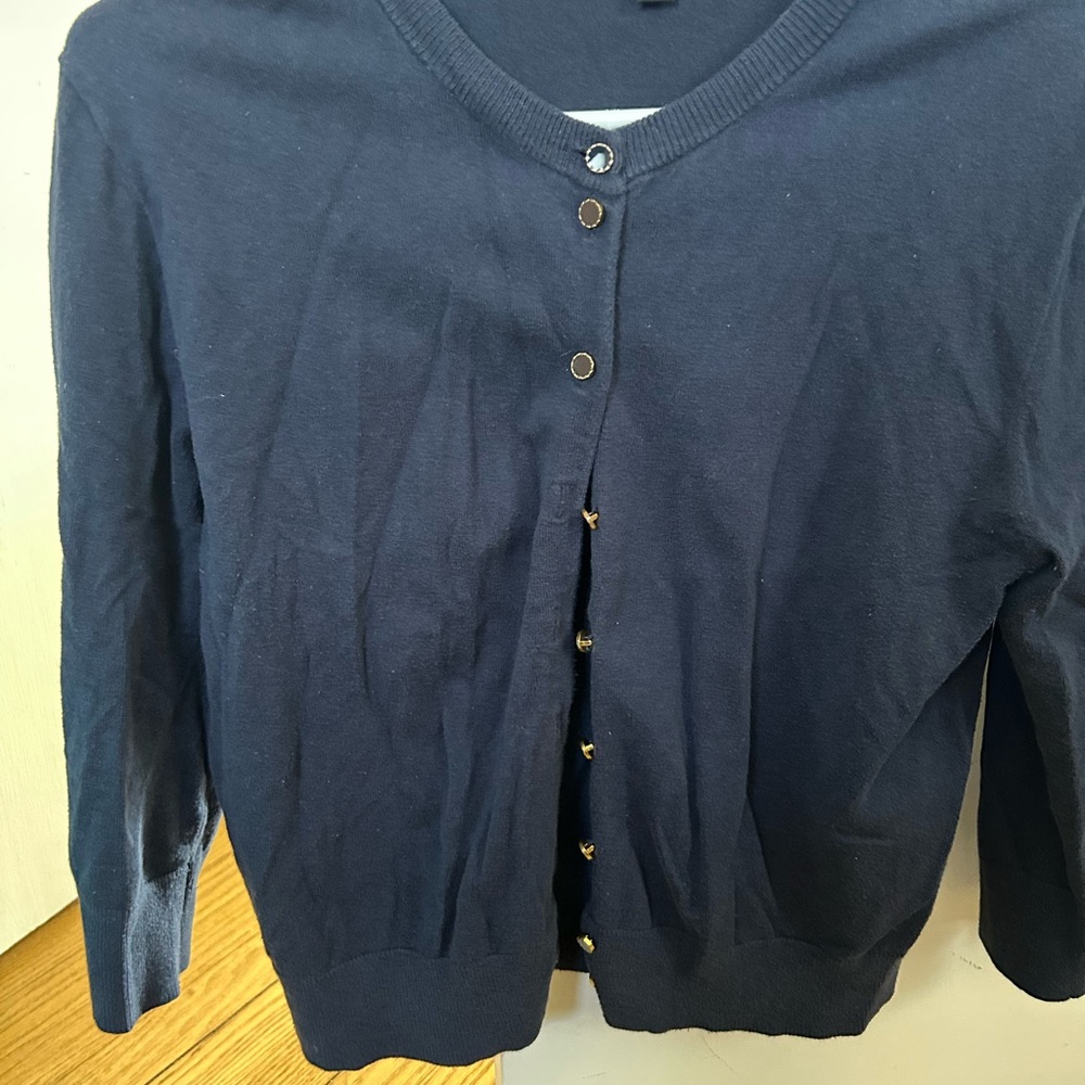 Navy Blue Cardigan Sweater